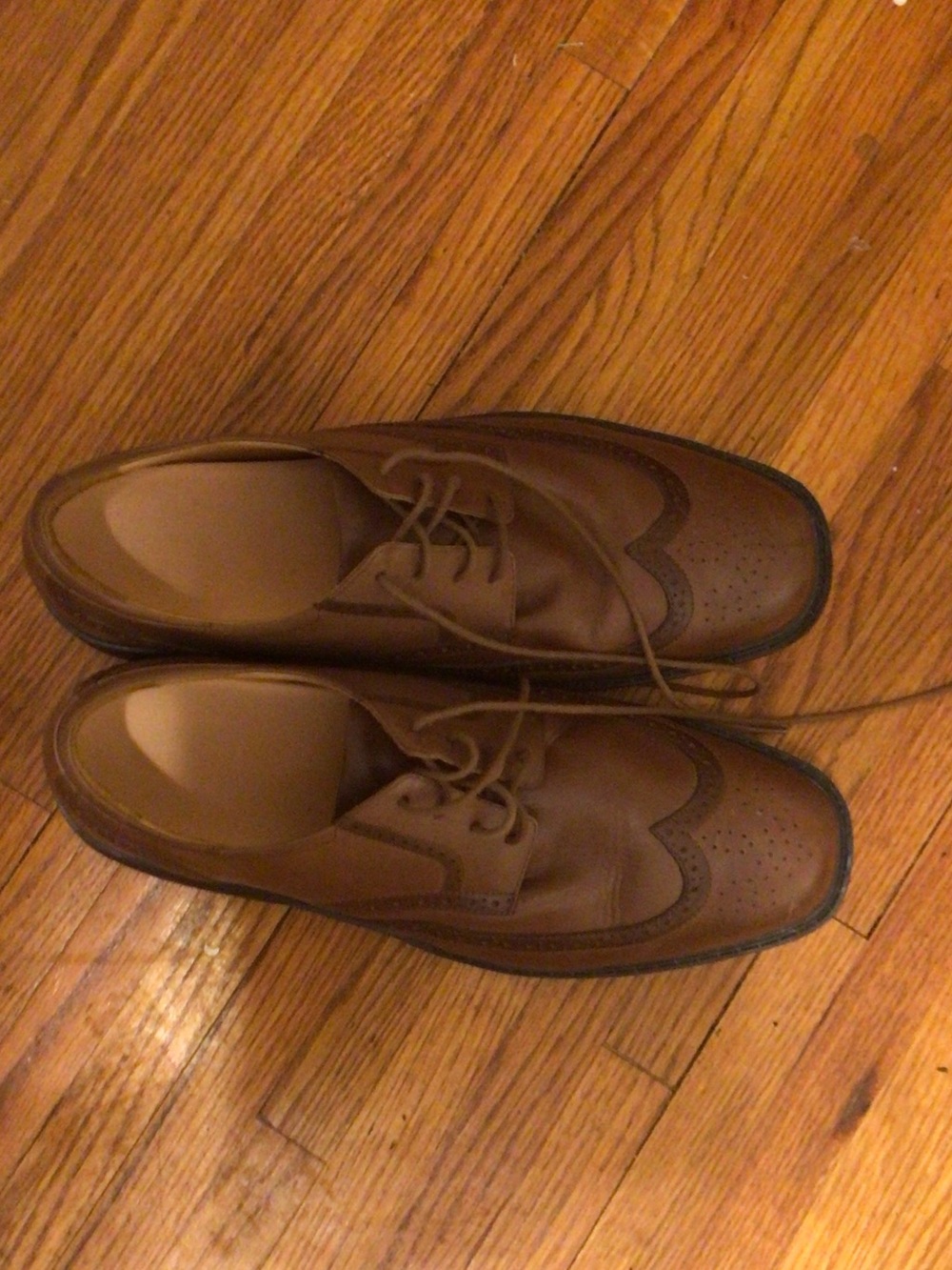 Men's Brown Wingtip Derby Leather Shoes